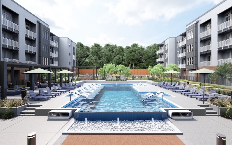 pool with lounge chairs