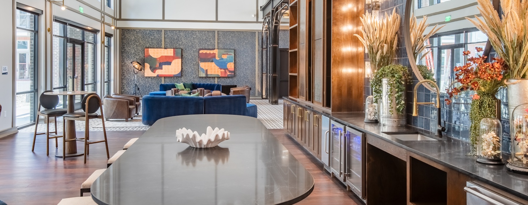 resident kitchen with seating