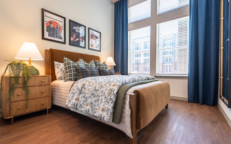 bedroom with windows